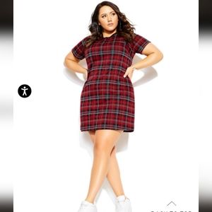 NWT Ciru chic sporty brand, ccx, plaid dress, size 24.